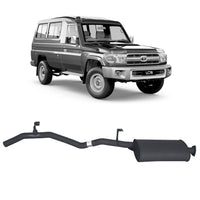 70 Series Land Cruiser 2.5 Exhaust - 79 Series 1HZ with Muffler
