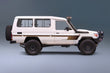 Broome body stripe kit - J78 Series Toyota Land Cruiser Troop Carrier brown gradient vehicle