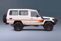 Broome body stripe kit - J75 Series Toyota Land Cruiser Troop Carrier TRD colours vehicle