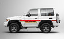 California body stripe kit - Toyota LandCruiser LC71 2023+ white vehicle