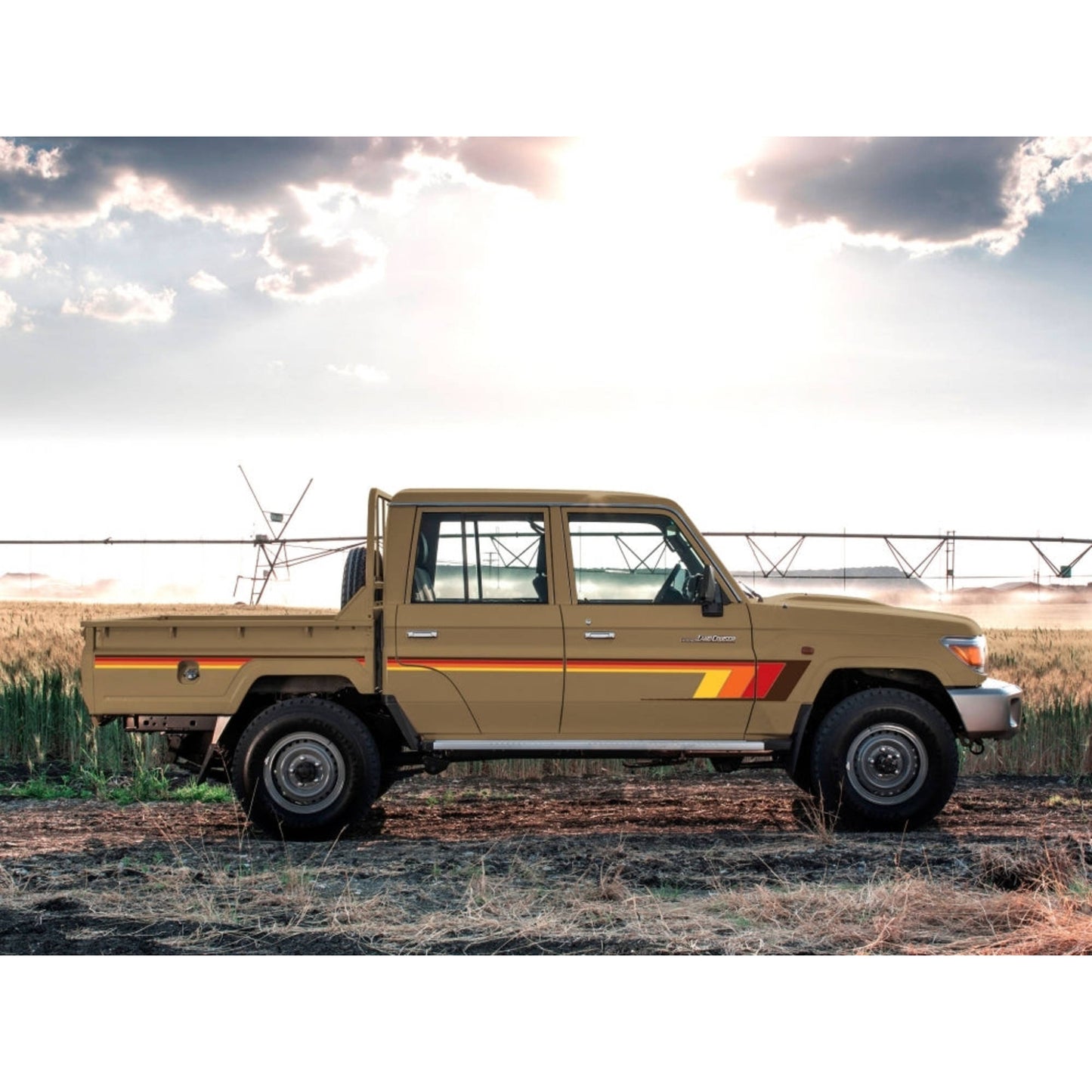 Decal Body Stripe Kit (Broome) for the Toyota LandCruiser 79 Series Dual Cab (2012-) (view 11)