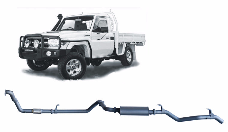 70 Series Land Cruiser Extreme Duty Exhaust - 79 Series 4.2L 1HZ (10/1999 - 01/2007)