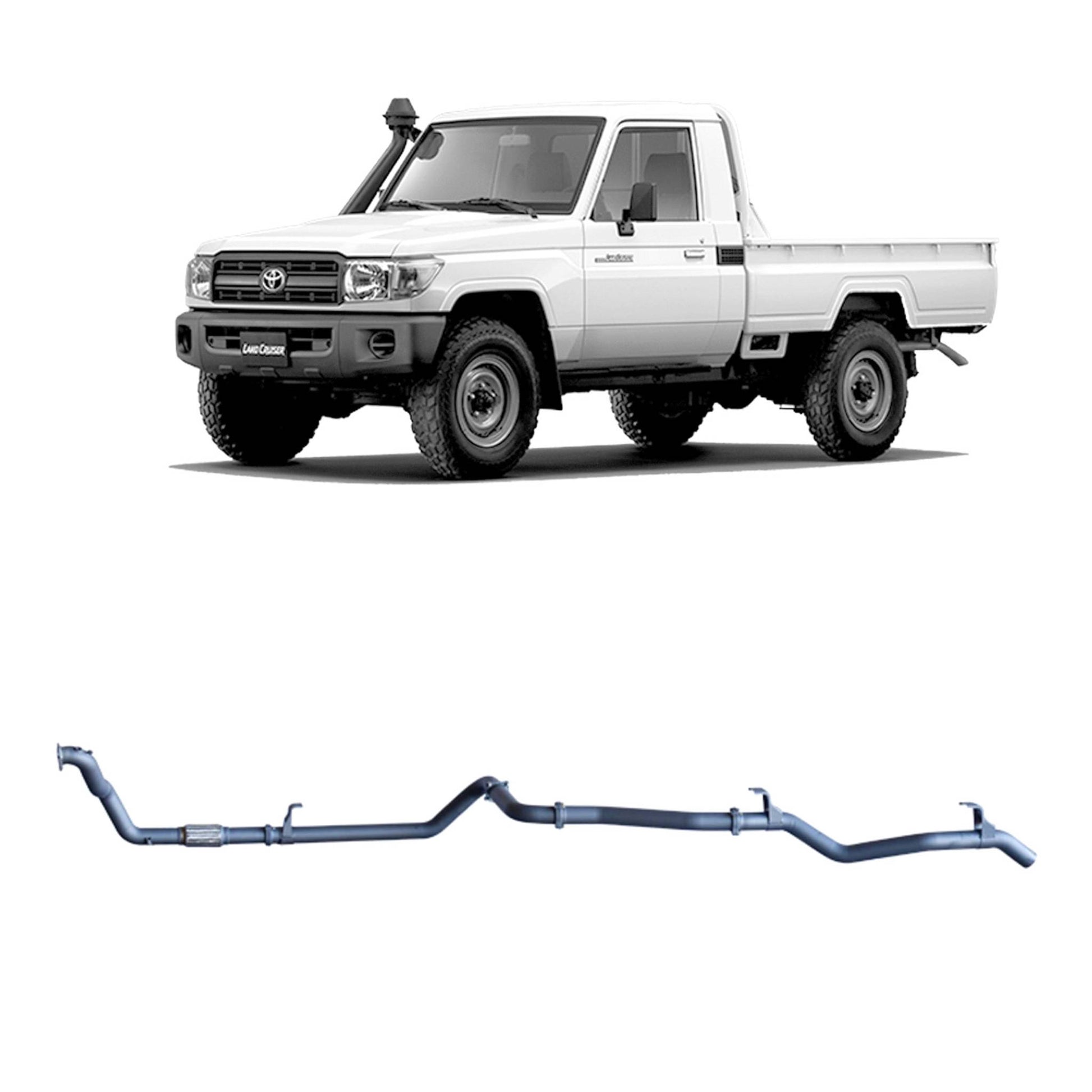 70 Series Land Cruiser Extreme Duty Exhaust - 79 Series 4.2L 1HZ (10/1999 - 01/2007)