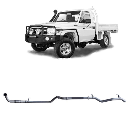 Extreme Duty 3" Factory Dump Pipe Back Exhaust - 79 Series 4.2L TD (01/2001 - 01/2007)