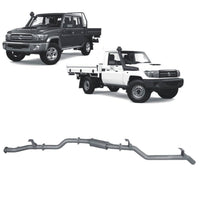 Extreme Duty 3" DPF Back Exhaust for the Toyota LandCruiser 79 Series w/ Auxiliary Fuel Tank (11/2016 - On)