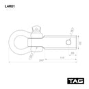 Recovery Hitch - Fixed Bow Shackle (4.75T) (view 3)
